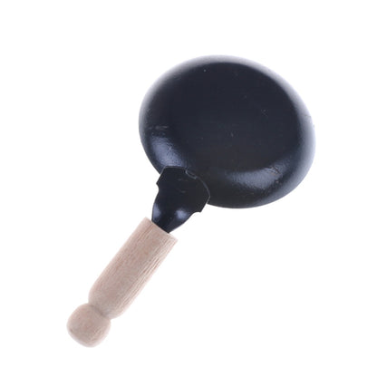 3 PCS Doll House Miniature Kitchen Frying Pan Cooking Tools Children Pretend Play Toys, Pan Cooking