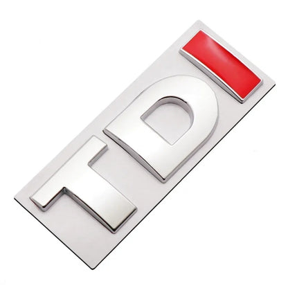 TDI 3D Badge Emblem Decal Car Sticker, DIY TDI 3D Badge Emblem