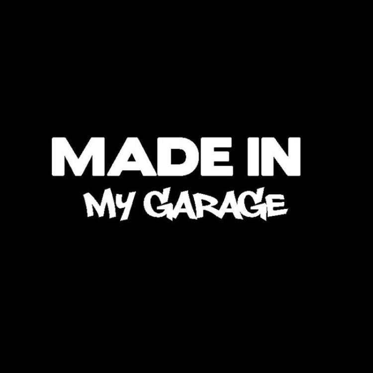 10 PCS MADE IN MY GARAGE Car Styling Stickers Decal Car Body Cool Covers, Size:17.8x5.9cm, Black, Silver