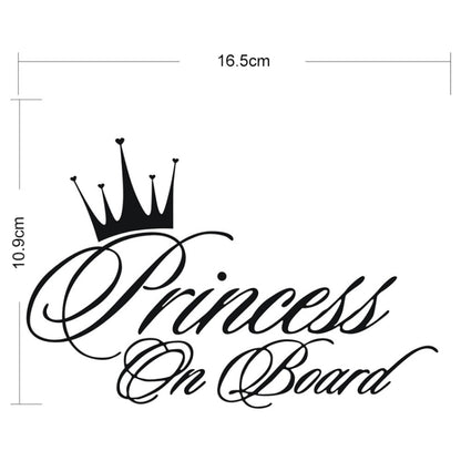 Princess Baby Pattern Car Decal Reflective Laser Vinyl Car Sticker, Size: 16.5x10.9cm, Gold, Silver, Laser, Black