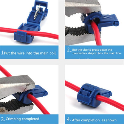 10 PCS T-type Quick-break Wire-free Fast Wire Terminal Clam