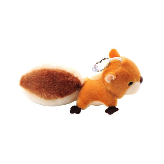 Écureuil en peluche jouet en peluche porte-clés poupée porte-clés sac pendentif avec ventouse porte-clés en peluche jouets (marron), écureuil