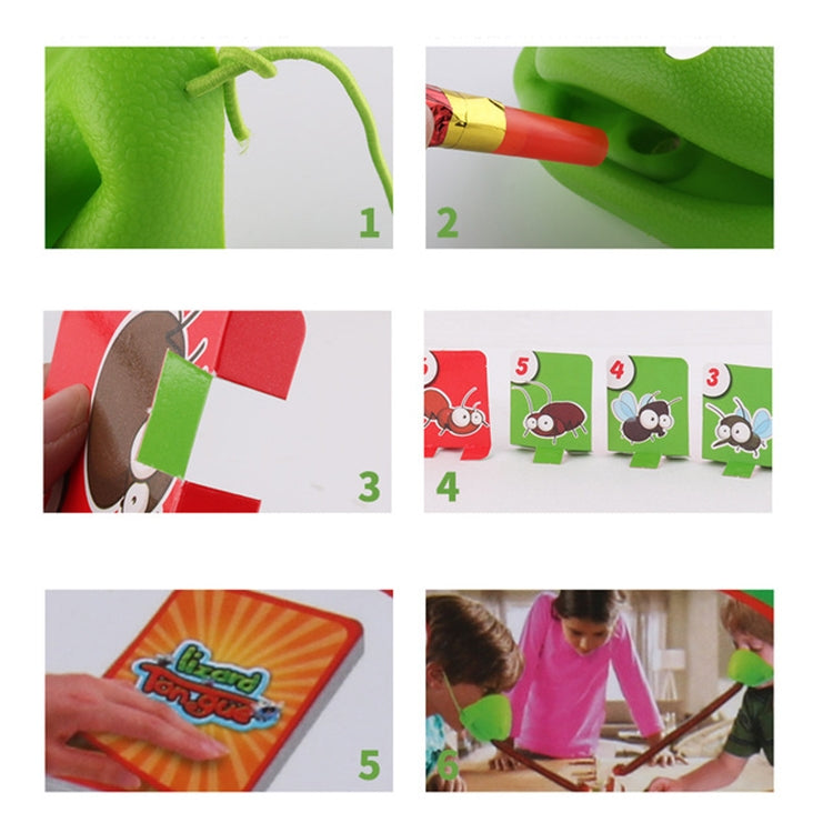 Jouets de jeu de société interactifs attrape-langue de lézard délicats, accessoires délicats langue de lézard