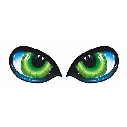 5 Pairs D 601 3D Stereo Reflective Cat Eyes Car Sticker Car Auto Side Fender Eye Stickers Adhesive Creative Rearview Mirror Decal, 12x7.5cm, Cat Eyes 12x7.5cm