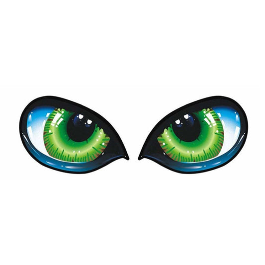 5 Pairs D 601 3D Stereo Reflective Cat Eyes Car Sticker Car Auto Side Fender Eye Stickers Adhesive Creative Rearview Mirror Decal, 12x7.5cm, Cat Eyes 12x7.5cm