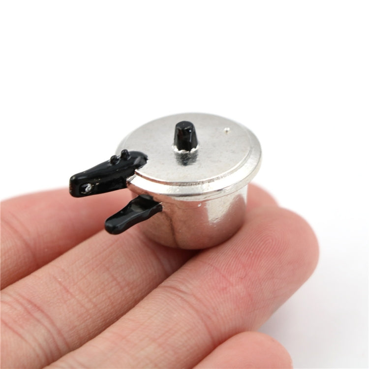 Mini-cuisine de maison de poupée Autocuiseur Outils de cuisson Jouets éducatifs pour enfants, Autocuiseur