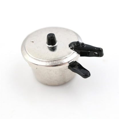 Mini-cuisine de maison de poupée Autocuiseur Outils de cuisson Jouets éducatifs pour enfants, Autocuiseur