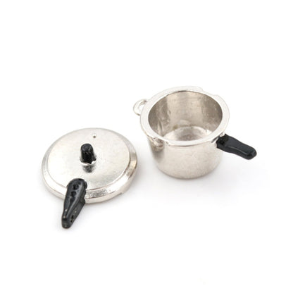 Mini-cuisine de maison de poupée Autocuiseur Outils de cuisson Jouets éducatifs pour enfants, Autocuiseur