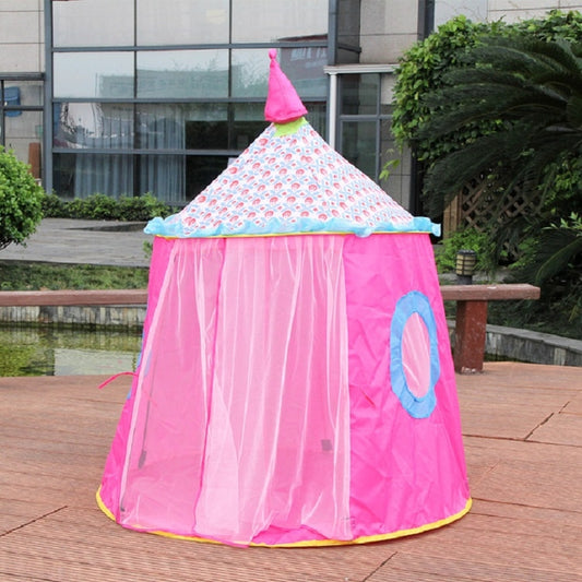 Children Toy House Yurt Folding Game Tent, 120x110x110cm Pink, 120x110x110cm Blue