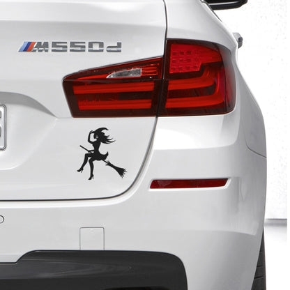 Autocollant de voiture en vinyle avec sorcière sexy, taille : 15 x 14 cm, sorcière sexy