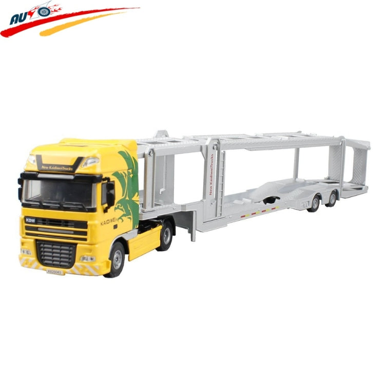 Camion transporteur de voitures à double étage en alliage 1:50, modèle de véhicule moulé sous pression, jouet