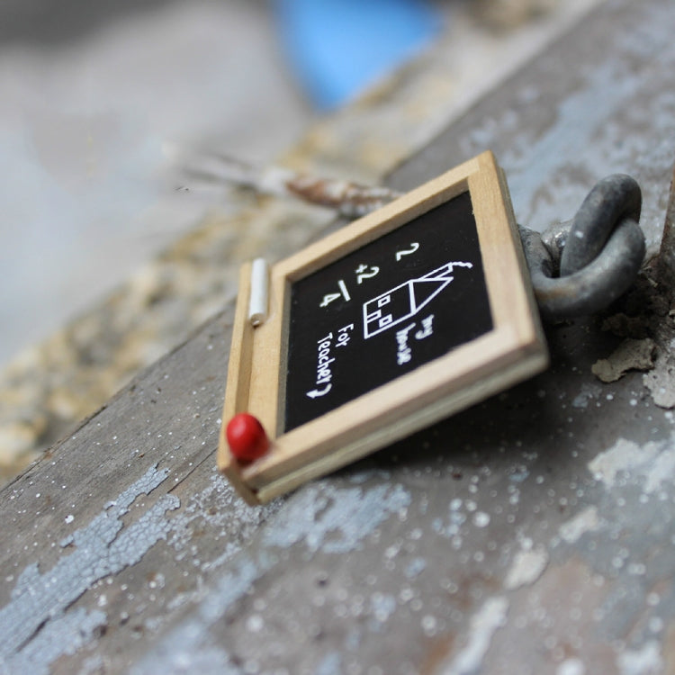 Accessoires miniatures de maison de poupée en bois, modèle de tableau noir, tableau noir en bois