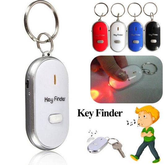Mini llavero con silbato LED, localizador de llaves con sonido intermitente y remoto para niños