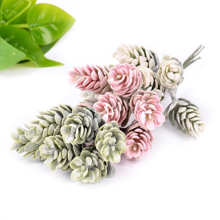 2 bouquets de fleurs artificielles, plantes, pommes de pin pour la décoration de mariage et de Noël