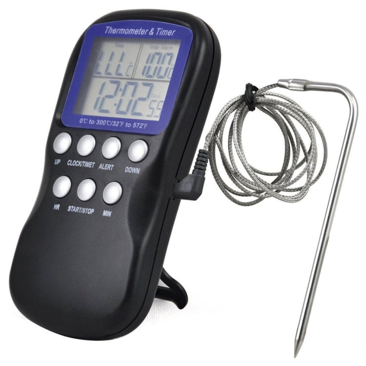 Digital Food Probe Oven Electronic Thermometer Timer Temperature Sensor, Food Thermometer