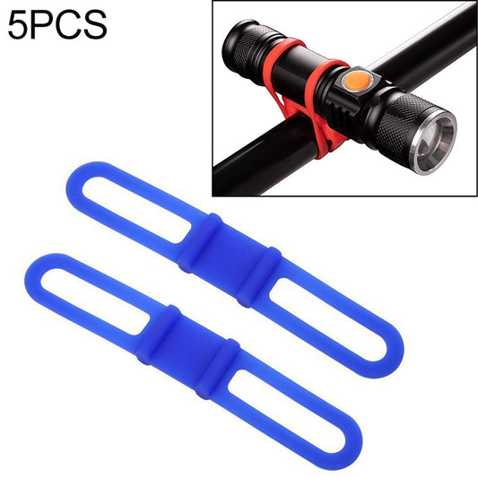 5 PIÈCES Sangle en Silicone Lampe Torche de Vélo de Montagne/Route Phare de Téléphone Bande Élastique Support de Phare de Bicyclette