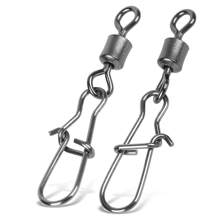 10 pièces/paquet Connecteur de pêche en acier inoxydable Émerillon roulant Connecteur Accessoires de pêche, 12(17mm), 10(20mm), 8(22mm), 7(25mm), 6(26mm), 5(29mm), 4(30mm), 3(34mm), 2(36mm), 1(40mm)