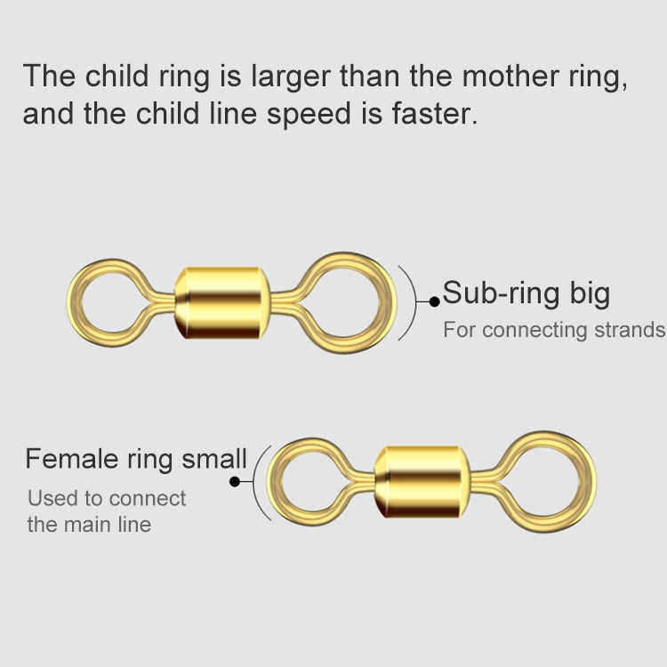 100 STÜCK Angelzubehör Zimu Swivel Vergoldeter Wirbel Angelzubehör, Länge 1.1cm, Länge 1.0cm, Länge 0.9cm, Länge 0.8cm