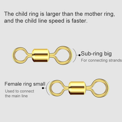100 STÜCK Angelzubehör Zimu Swivel Vergoldeter Wirbel Angelzubehör, Länge 1.1cm, Länge 1.0cm, Länge 0.9cm, Länge 0.8cm