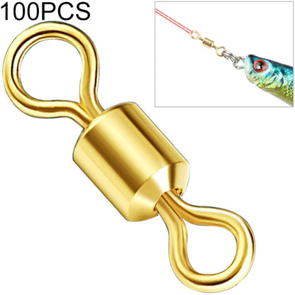 100 STÜCK Angelzubehör Zimu Swivel Vergoldeter Wirbel Angelzubehör, Länge 1.1cm, Länge 1.0cm, Länge 0.9cm, Länge 0.8cm
