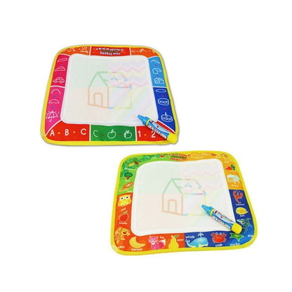 Tableau magique 3 pièces pour écriture à l'eau, pliable, avec stylo, pour enfants, taille : 29 cm x 29 cm