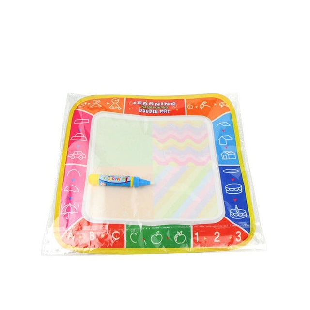 Tableau magique 3 pièces pour écriture à l'eau, pliable, avec stylo, pour enfants, taille : 29 cm x 29 cm