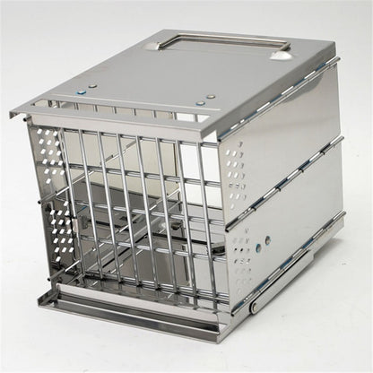 Portable Stainless Steel Folding Barbecue Stove Charcoal Barbecue Grill Outdoor Camping Wood Stove, 21x21x27cm