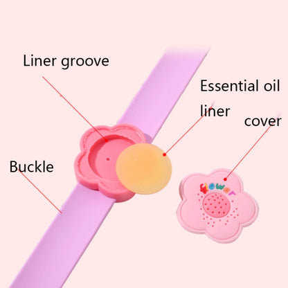 4 PCS Outdoor Portable Cartoon Mosquito Repellent Bracelet Anti-mosquito Snap Ring, Popular Fruits