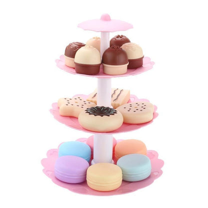 Kinder-Essensspielzeug, Kinderkuchen, Desserts, Turm, Party-Teeservice, Rollenspielzeug, Kuchen, Desserts