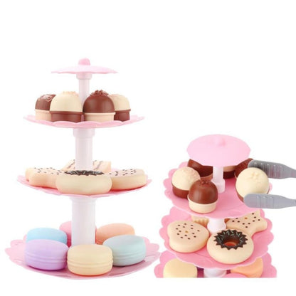 Kinder-Essensspielzeug, Kinderkuchen, Desserts, Turm, Party-Teeservice, Rollenspielzeug, Kuchen, Desserts