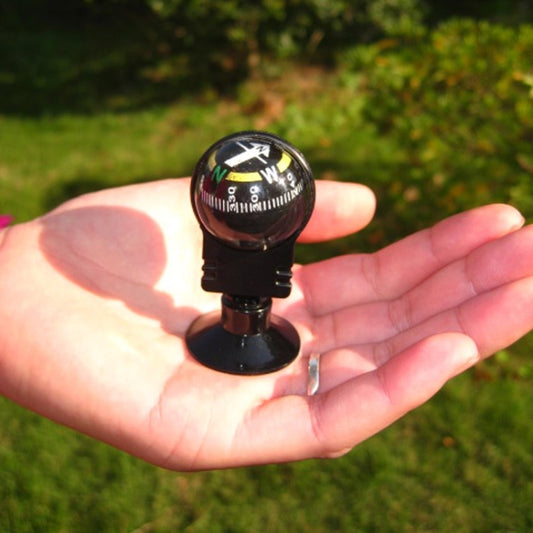 Pocket Ball Compass Instrument Navigation Compass Outdoor Hiking Car Black Compass, Car Compass