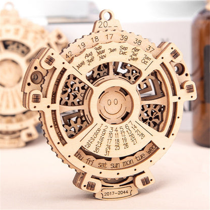 Jouets de calendrier perpétuel à engrenages mécaniques en bois pour enfants, modèle de puzzle 3D, jouets à assembler soi-même en bois