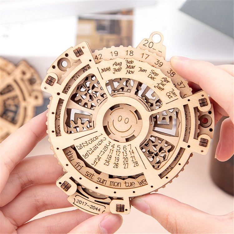 Jouets de calendrier perpétuel à engrenages mécaniques en bois pour enfants, modèle de puzzle 3D, jouets à assembler soi-même en bois