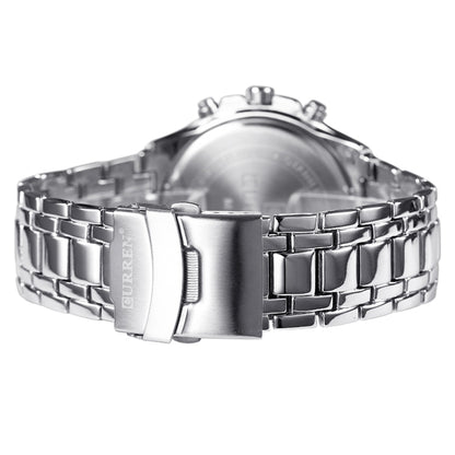 CURREN 8023 Men Stainless Steel Analog Sport Quartz Watch, White case white face, Silver case gold face, Silver case gold ring black face, Black case white face, Black case black face, Black case gold ring white face, Black case gold face              ...