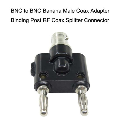 5pcs BNC Female To Dual Banana Plug Adapter Binding Male Connector, BNC Female To Dual Banana Male