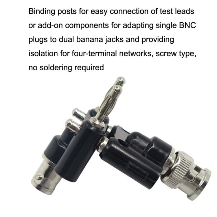 5pcs BNC Female To Dual Banana Plug Adapter Binding Male Connector, BNC Female To Dual Banana Male