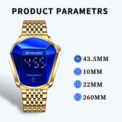 Montre BINBOND Locomotive Concept Tactile Ceinture Acier Homme Technologie Noire Vivante, Tactile Or Entier Bleu, Tactile Acier Bleu Bleu, Tactile Acier Noir Bleu, Tactile Acier Blanc Bleu