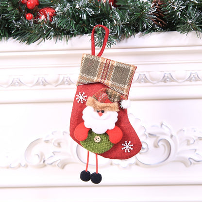 Mini Christmas Stockings Gift Bags Christmas Decorations for Home Festival Party