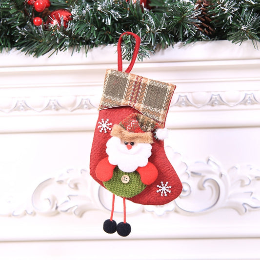 Mini Chaussettes de Noël Sacs Cadeaux Décorations de Noël pour la Maison Fête de Festival