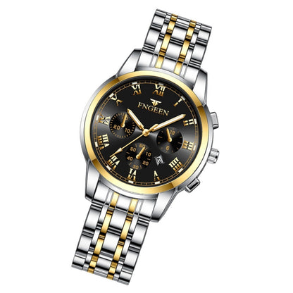 Montre à quartz pour femmes FNGEEN 4006, affichage de la date lumineux, cadran bleu doré, cadran noir doré, cadran doré, cadran blanc doré, cadran bleu acier, cadran vert acier, cadran noir acier, cadran blanc acier...