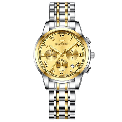 Montre à quartz pour femmes FNGEEN 4006, affichage de la date lumineux, cadran bleu doré, cadran noir doré, cadran doré, cadran blanc doré, cadran bleu acier, cadran vert acier, cadran noir acier, cadran blanc acier...