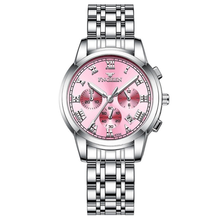 Montre à quartz pour femmes FNGEEN 4006, affichage de la date lumineux, cadran bleu doré, cadran noir doré, cadran doré, cadran blanc doré, cadran bleu acier, cadran vert acier, cadran noir acier, cadran blanc acier...