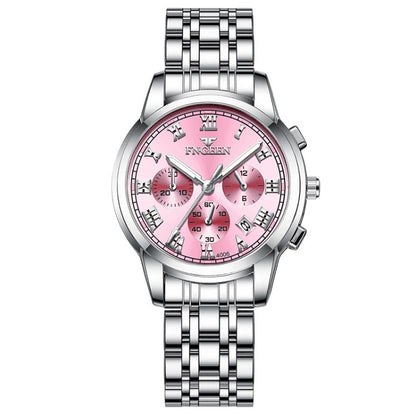 Montre à quartz pour femmes FNGEEN 4006, affichage de la date lumineux, cadran bleu doré, cadran noir doré, cadran doré, cadran blanc doré, cadran bleu acier, cadran vert acier, cadran noir acier, cadran blanc acier...