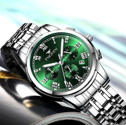 Montre à quartz pour femmes FNGEEN 4006, affichage de la date lumineux, cadran bleu doré, cadran noir doré, cadran doré, cadran blanc doré, cadran bleu acier, cadran vert acier, cadran noir acier, cadran blanc acier...