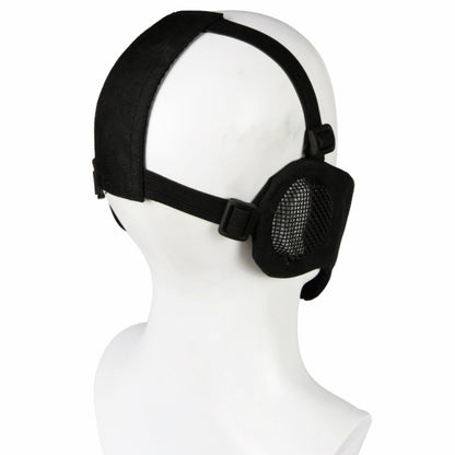 WoSporT Half Face Metal Net Field  Ear Protection Outdoor Cycling Steel Tactical Mask