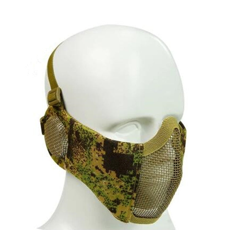 WoSporT Half Face Metal Net Field  Ear Protection Outdoor Cycling Steel Tactical Mask