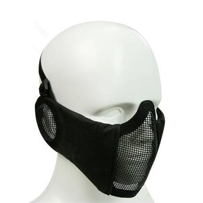 WoSporT Half Face Metal Net Field  Ear Protection Outdoor Cycling Steel Tactical Mask