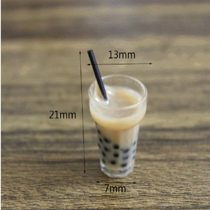 3 mini-modèles de scène de jouets alimentaires, mini thé au lait de perles de simulation