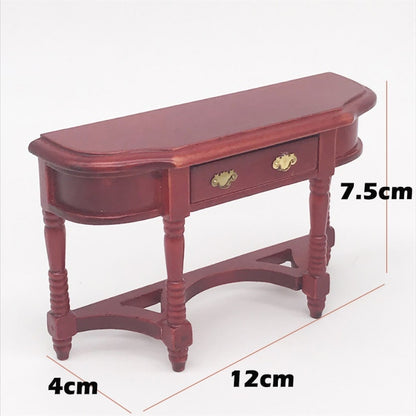 3 Pcs Bureau de Maison de Poupée Mini Meubles de Salon Jouets pour Enfants, Bureau de Maison