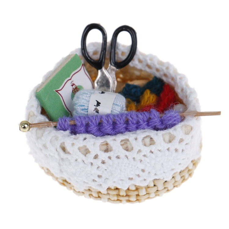 Outil de tricot en laine miniature pour maison de poupée 1:12, tricot en laine